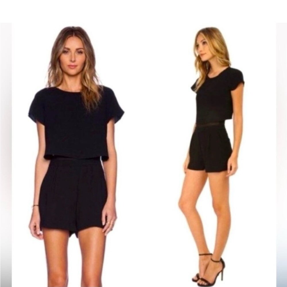 Sam Edelman Black Shorts Romper
